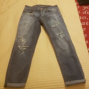 Ripped boyfriend jeans